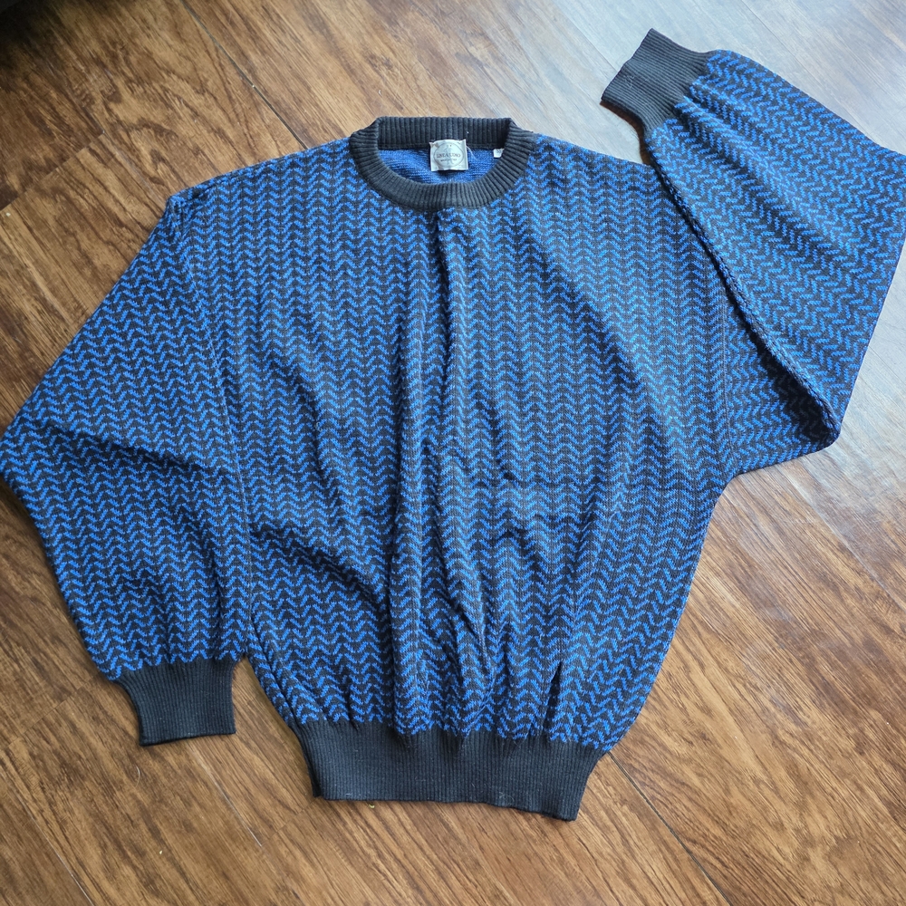 Vintage Linea Uomo Zigzag Sweater Made‎ in Italy Size M